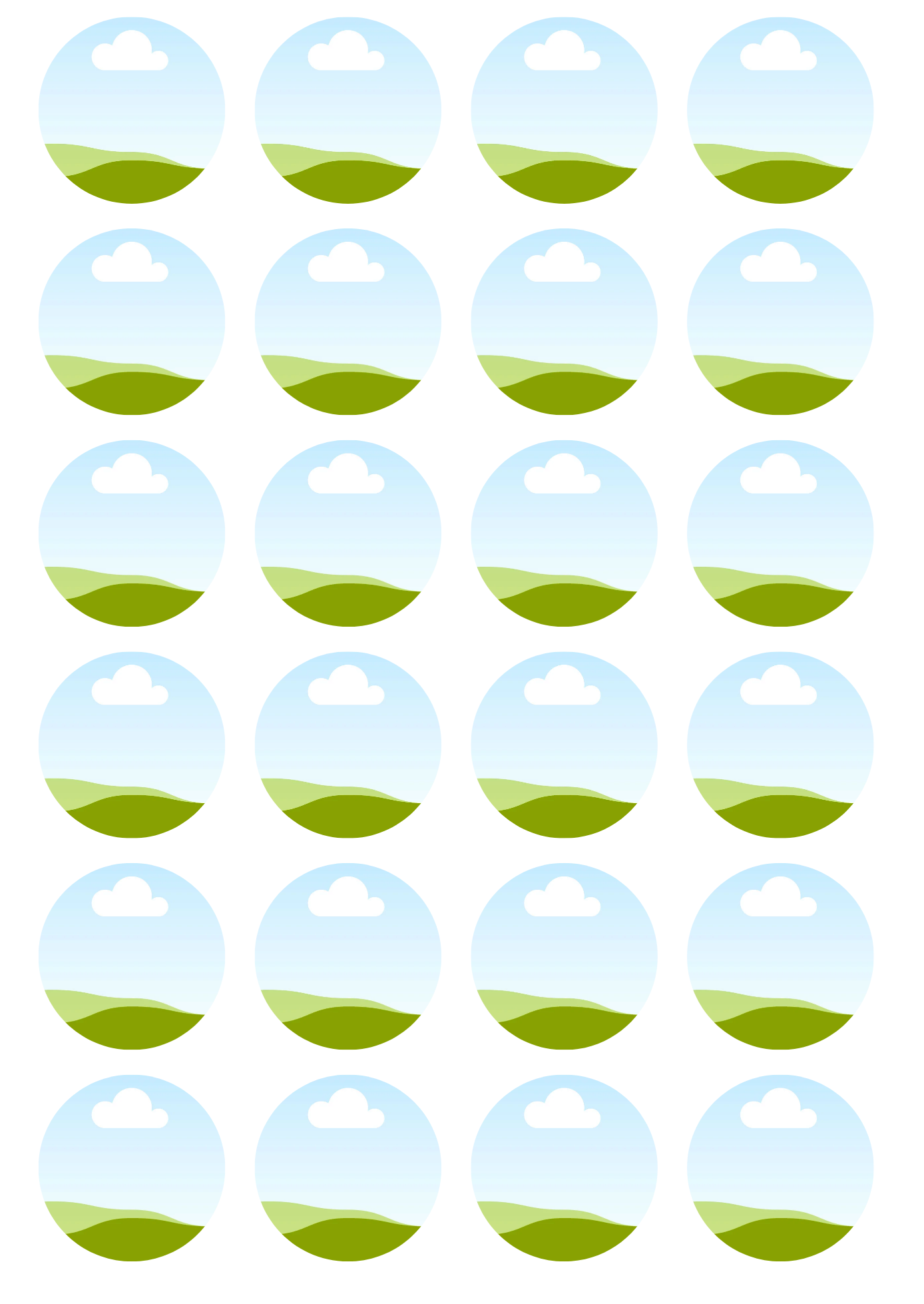 24 x 4cm Edible Cupcake Toppers