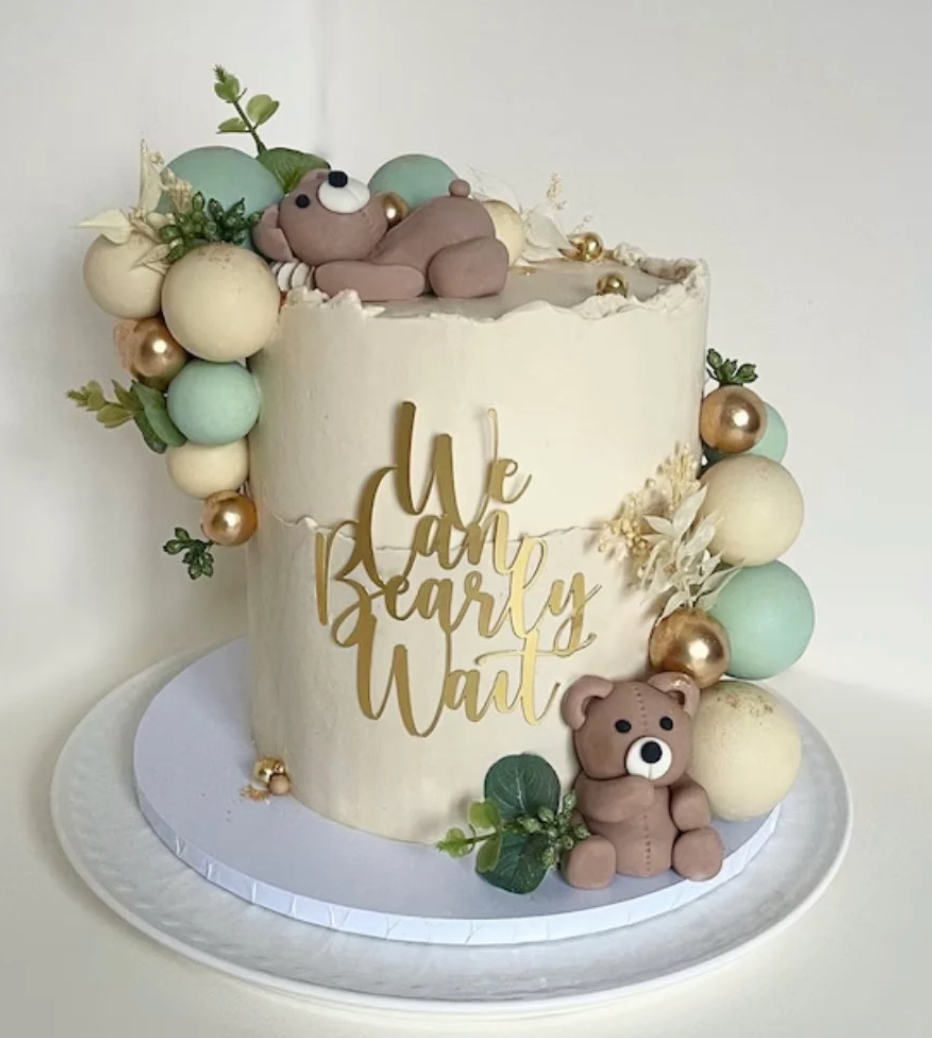 We Can Bearly Wait Cake Charm