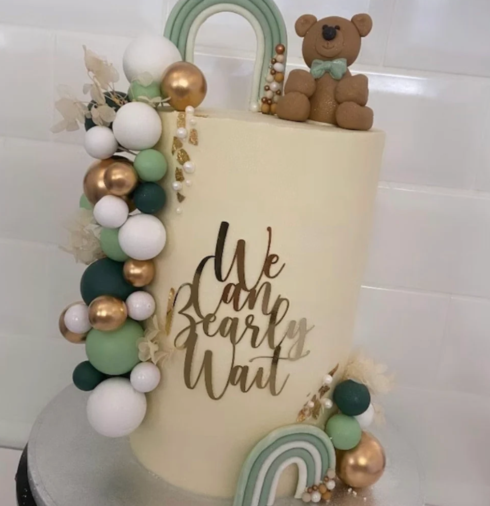 We Can Bearly Wait Cake Charm