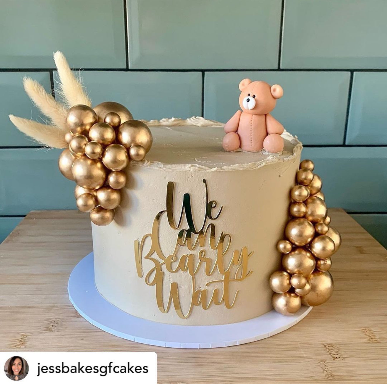 We Can Bearly Wait Cake Charm