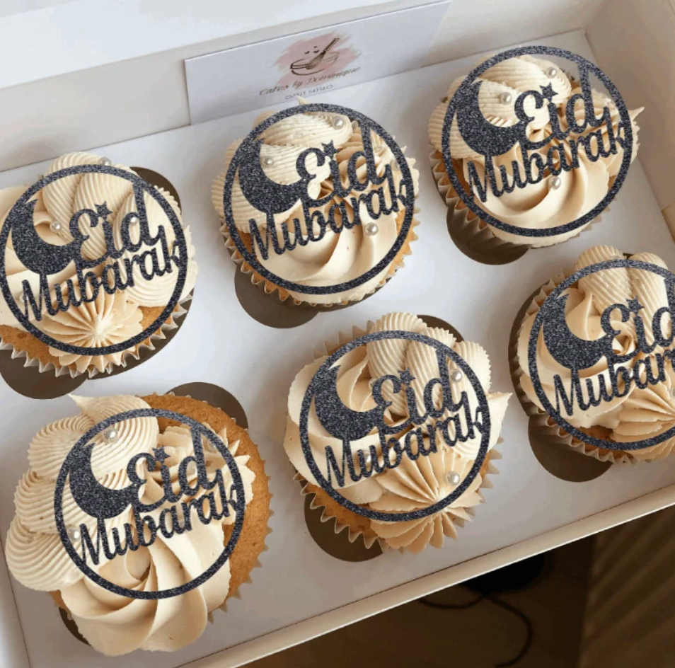 Eid Mubarak Cupcake Toppers - Pack of 6