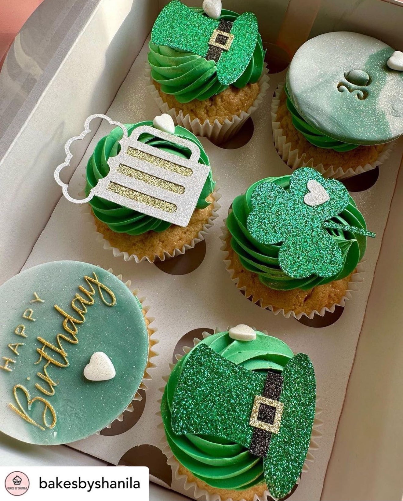 Irish/St Patrick's Day Cupcake Toppers - Pack of 6