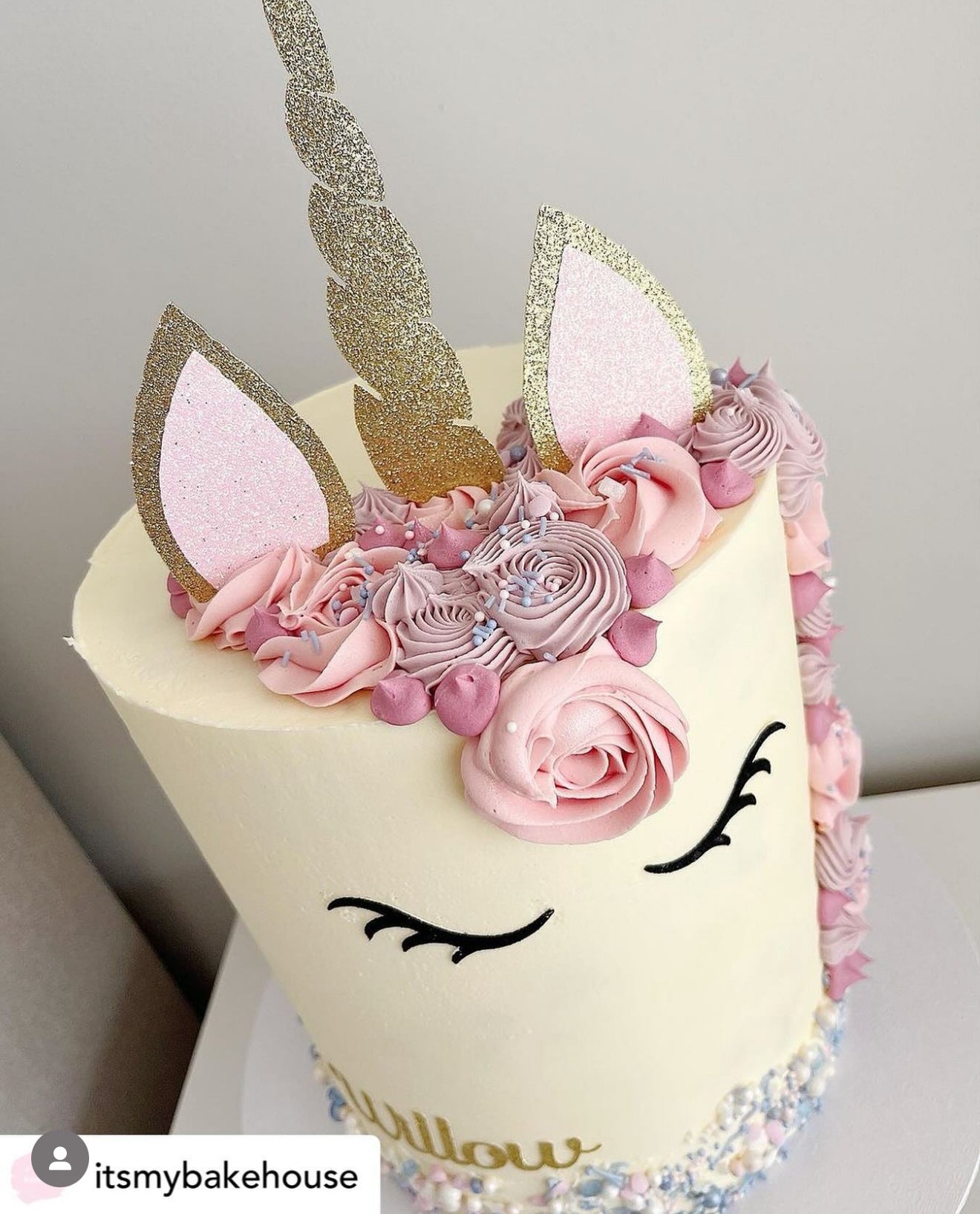 Unicorn Cake Topper Bundle with Personalised Name