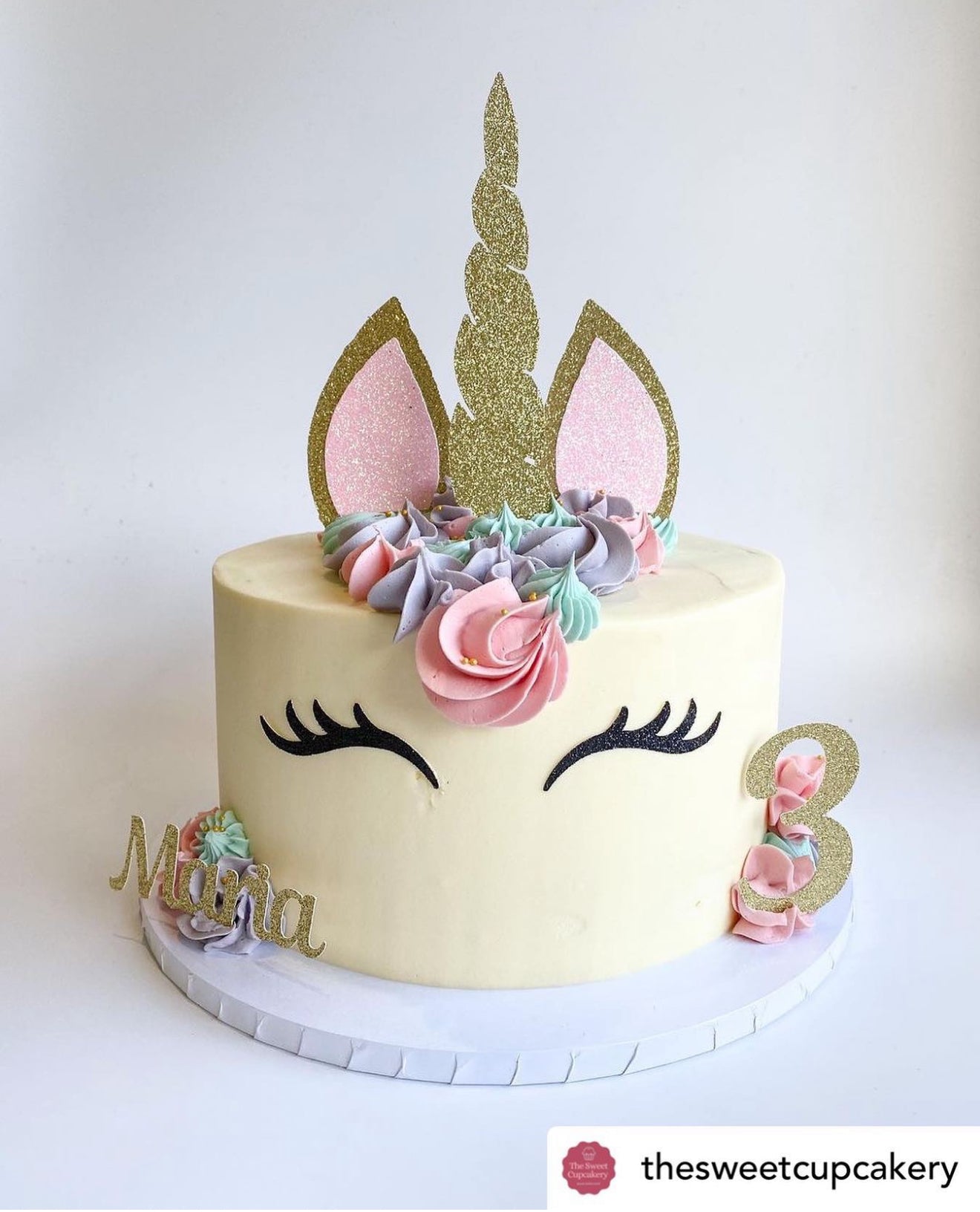 Unicorn Cake Topper Bundle with Personalised Name