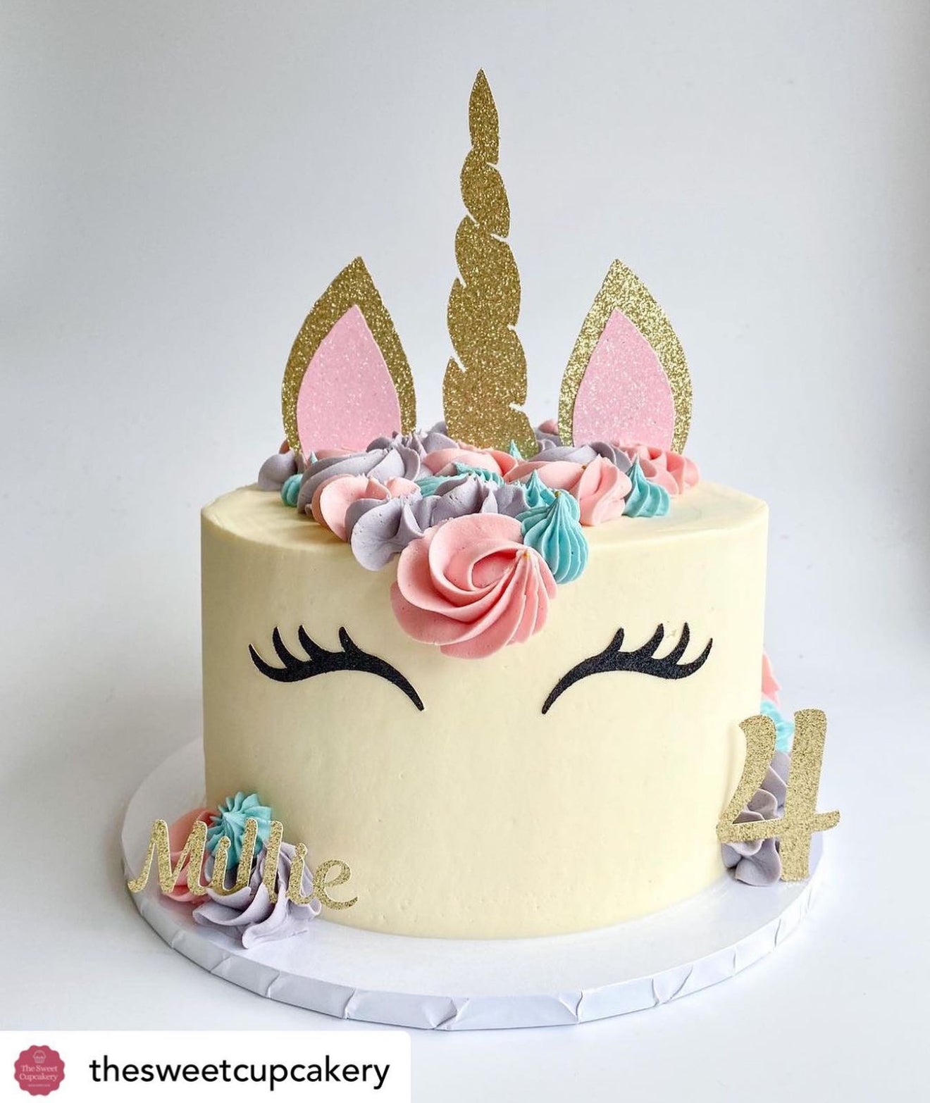 Unicorn Cake Topper Bundle with Personalised Name