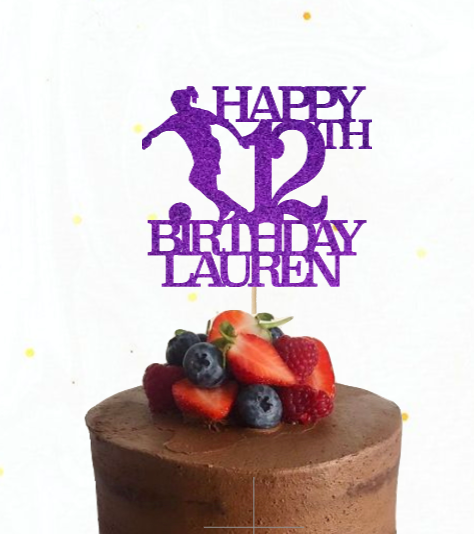 Female Footballer Cake Topper