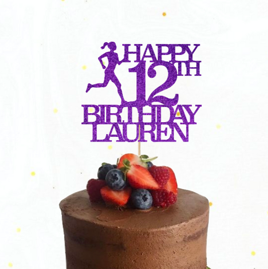 Female Runner Cake Topper