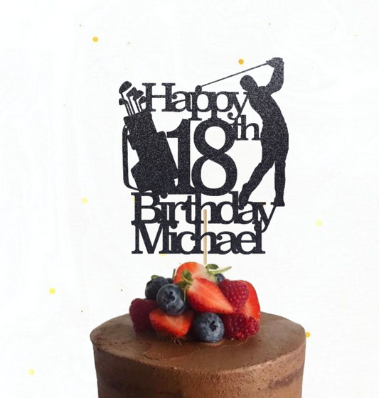 Golfer Cake Topper