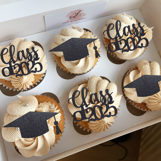 Graduation Cupcake Toppers - Pack of 6