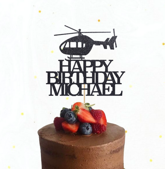 Helicopter Cake Topper
