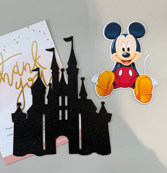 Castle & Micky Mouse Cake Topper