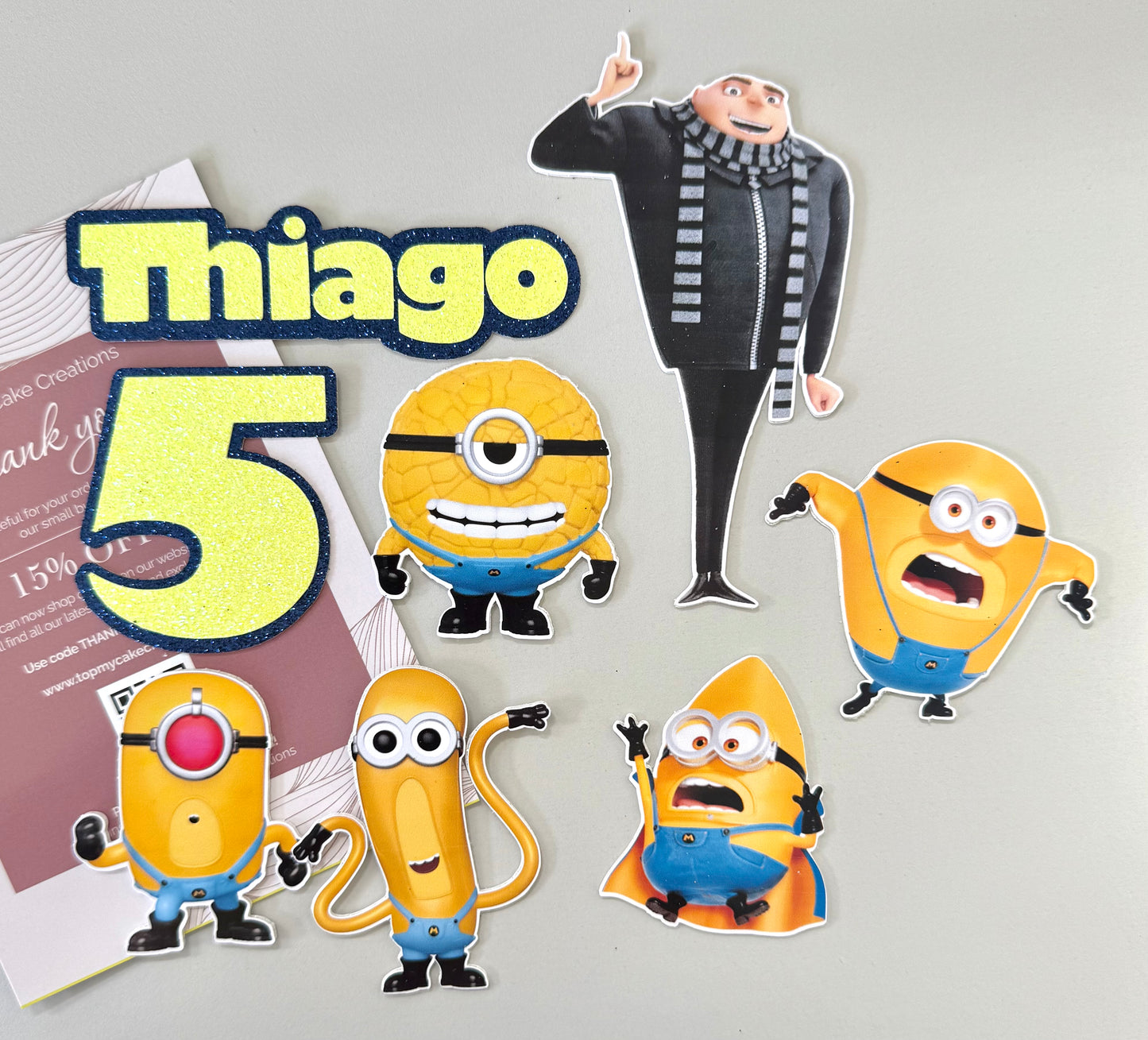 Minion Themed Cake Topper Bundle