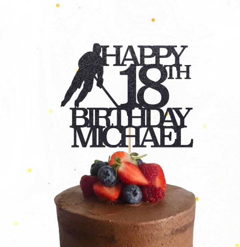 Ice Hockey Cake Topper