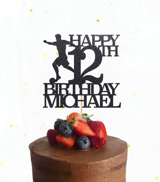 Male Footballer Cake Topper