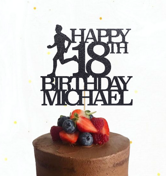 Male Runner Cake Topper