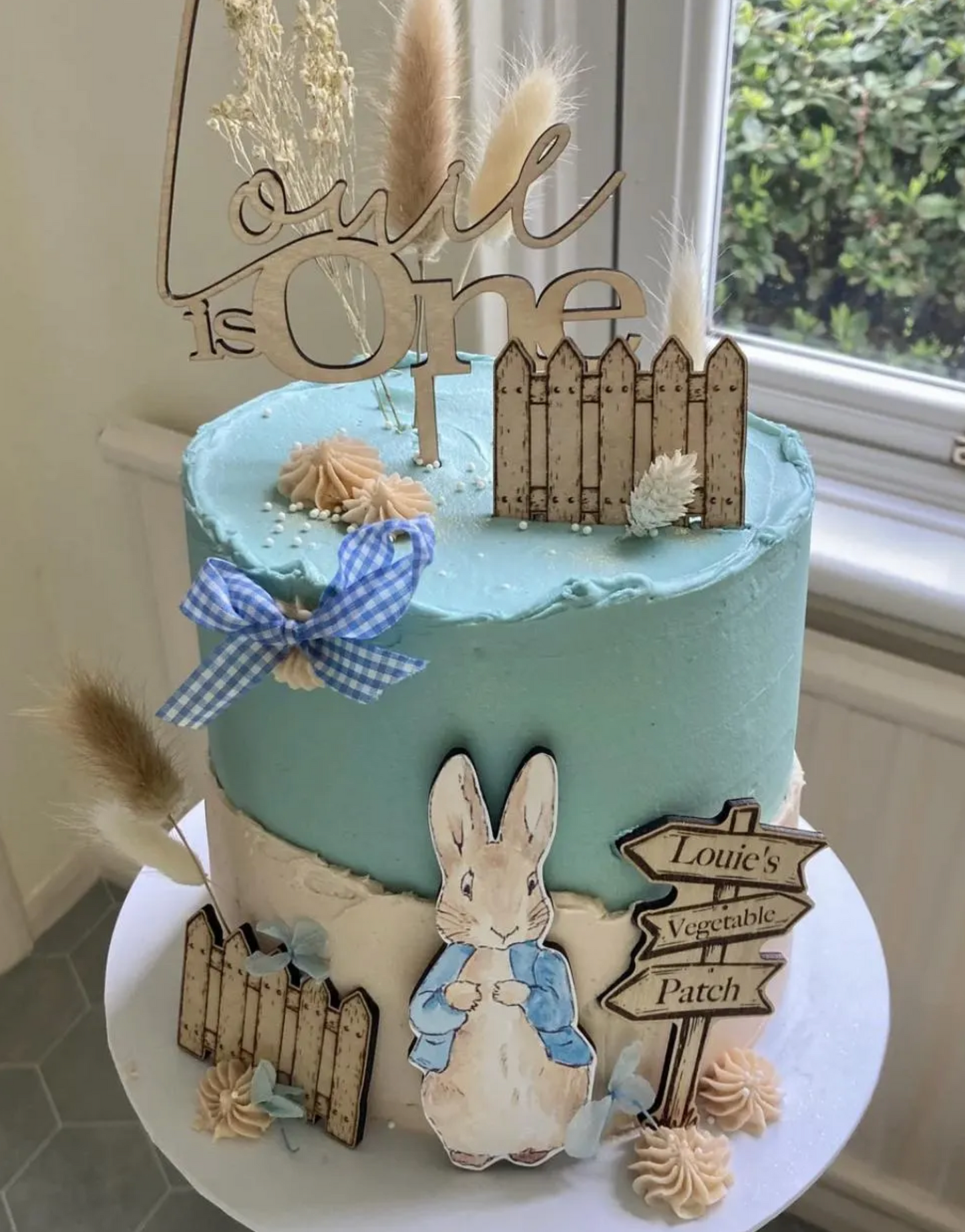 Peter Rabbit Wooden Cake Topper Set