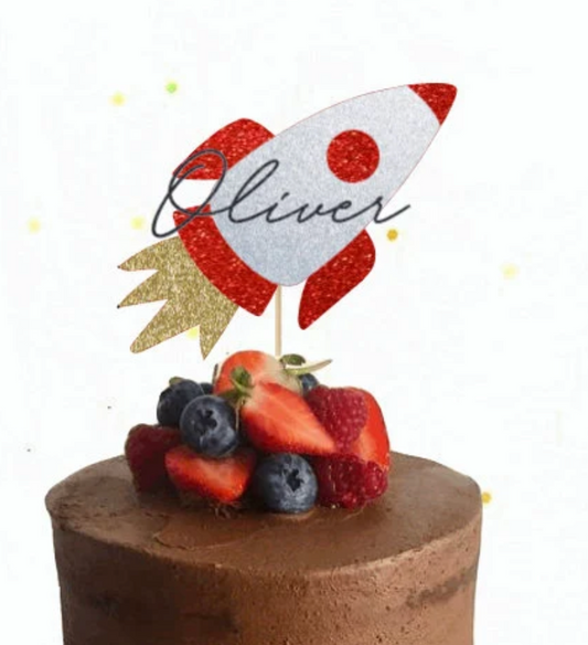 Rocket Cake Topper