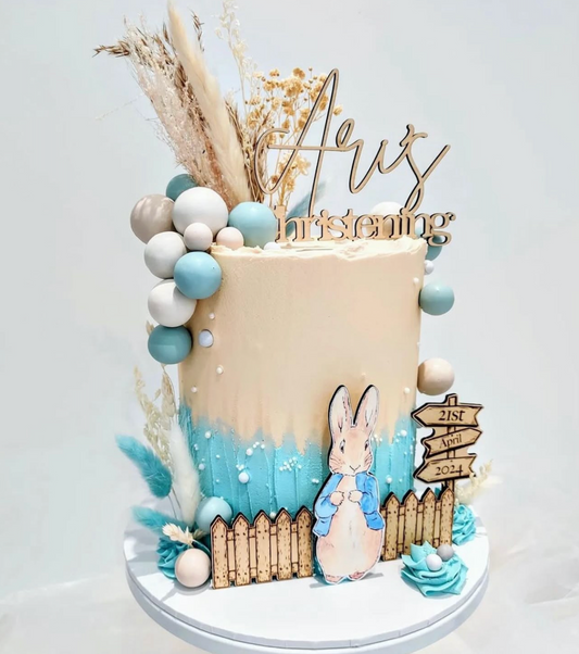 Peter Rabbit Wooden Cake Topper Set