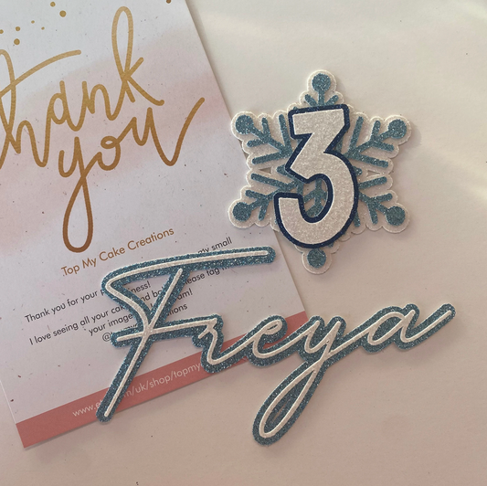 Frozen Themed Custom Cake Charm & Age