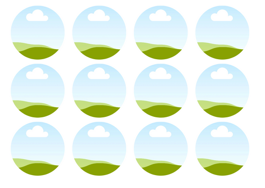 12 x 4cm Edible Cupcake Toppers