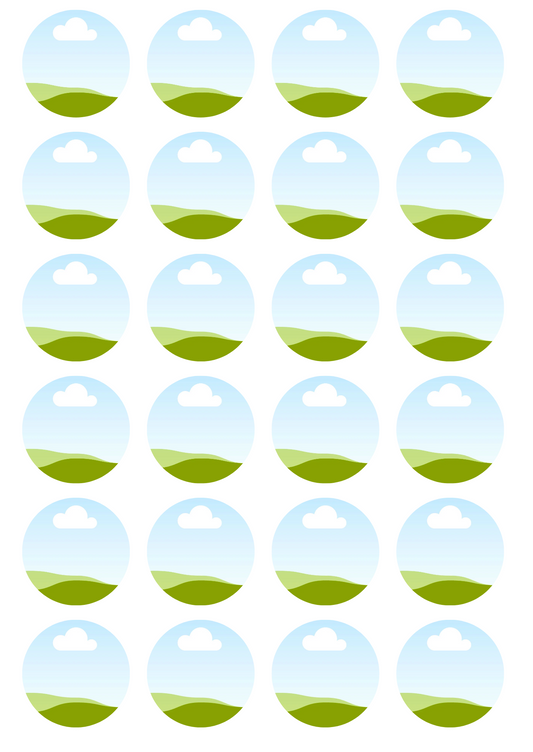 24 x 4cm Edible Cupcake Toppers