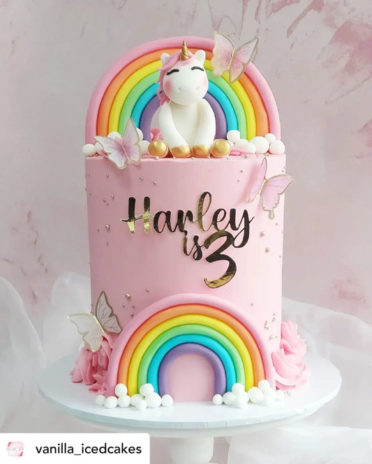 Custom Cake Charm with Personalised Name & Age