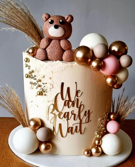 We Can Bearly Wait Cake Charm