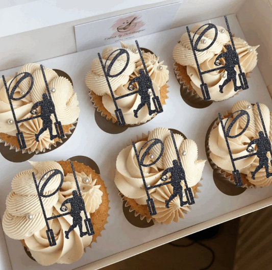 Rugby Cupcake Toppers - Pack of 6