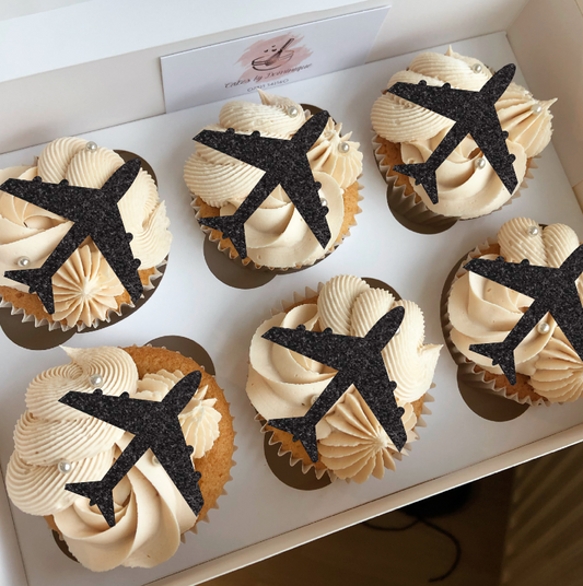 Plane Cupcake Toppers - Pack of 6