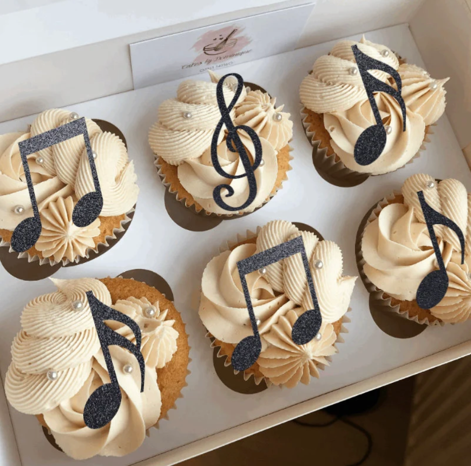 Music Note Cupcake Toppers - Pack of 6