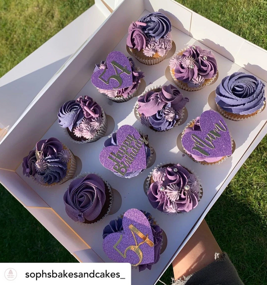 Double Layer Heart Cupcake Toppers - Pack of 6