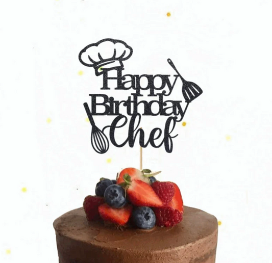 Chef Themed Cake Topper