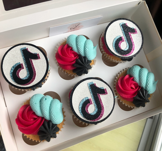 TikTok Cupcake Toppers - Pack of 6