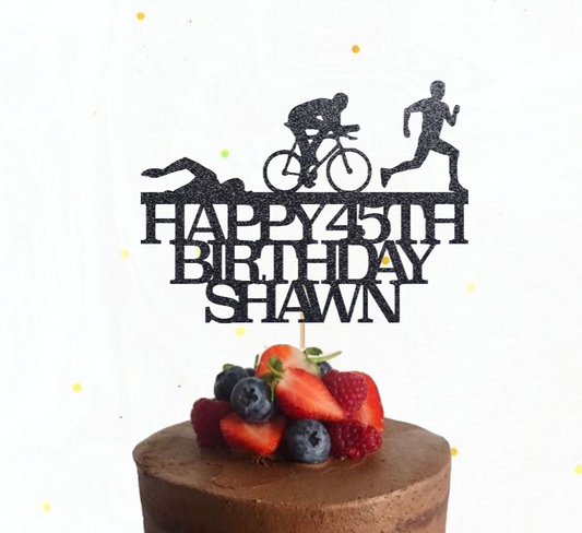 Triathlon Cake Topper
