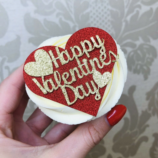 Happy Valentines Day Cupcake Toppers