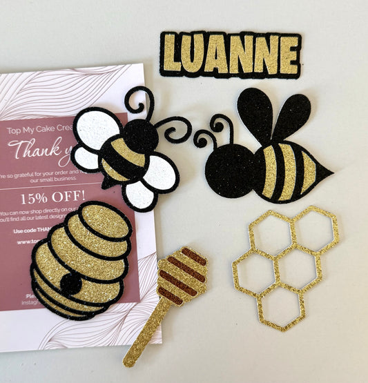 bee themed cupcake toppers
bee honeycomb honey 