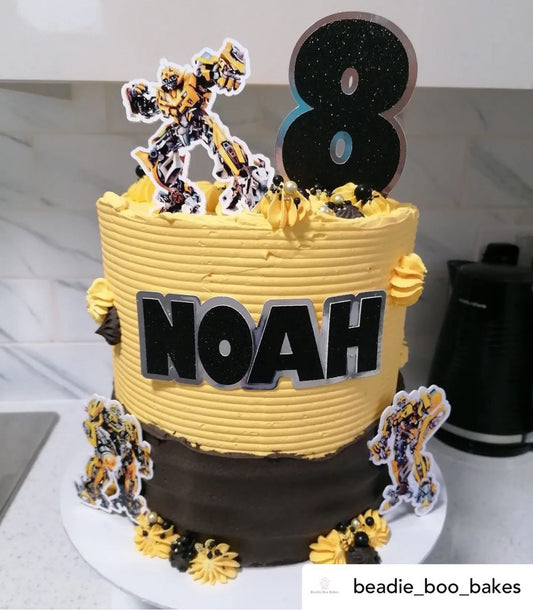 Bumblebee Transformer Cake Topper Bundle