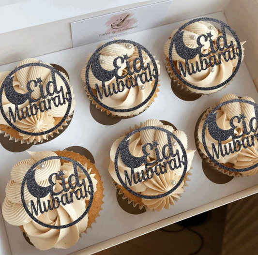 Eid Mubarak Cupcake Toppers - Pack of 6