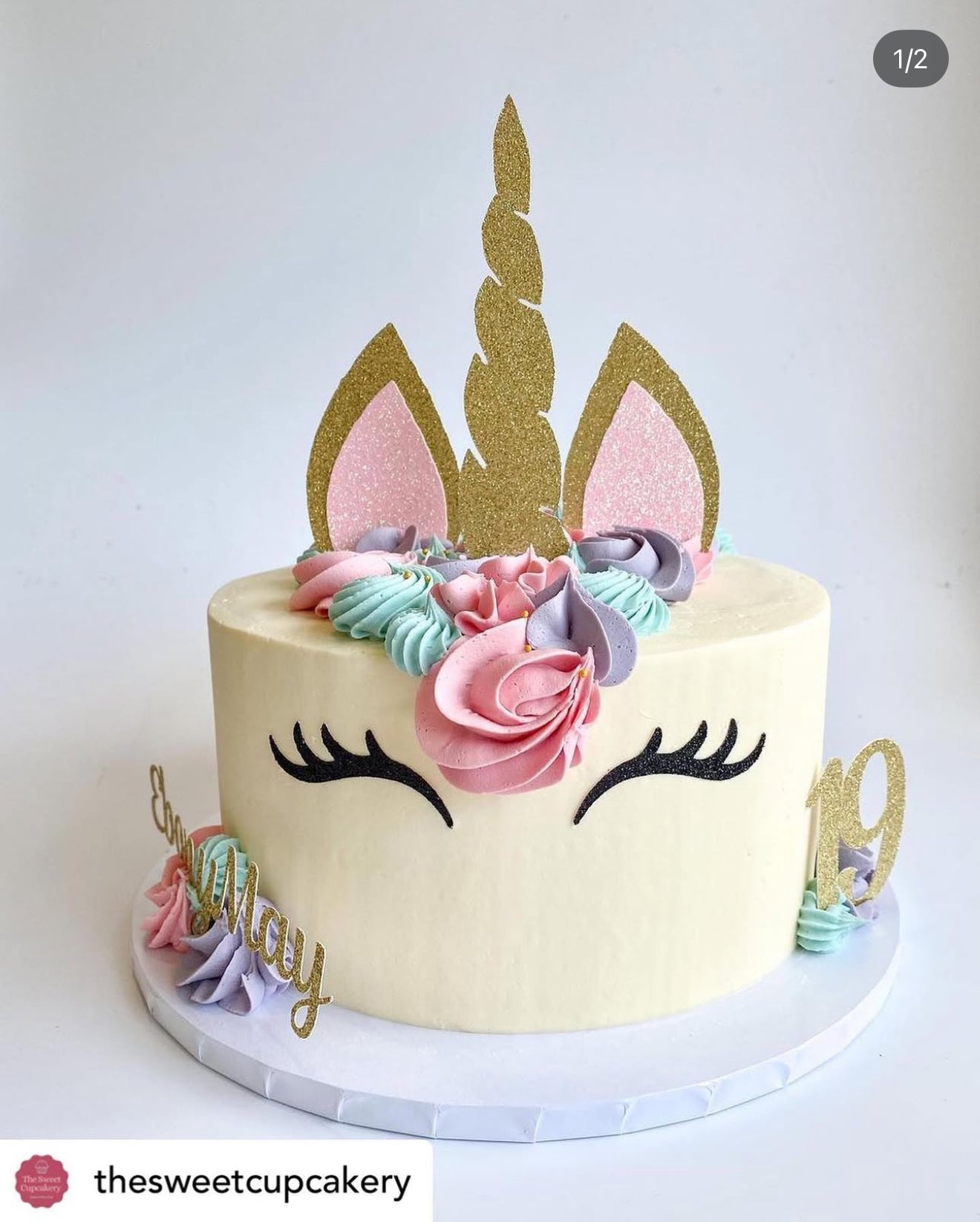 Unicorn Cake Topper Bundle with Personalised Name